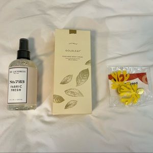 Thymes Body Crème, The Laundress Fabric Fresh, Coral-Shaped Pierced Earrings